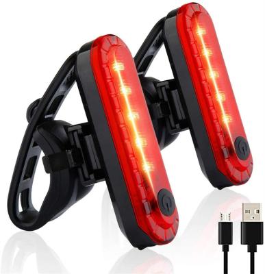 China USB Charging USB Charging Bike Flashlight High-Brightness LED Portable Bicycle Tail Rear Light for sale