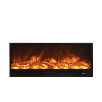 China 1200mm Electric Fireplace New China Style Power Flame Building Electric Heater Modern Decorative Black Classical Luxury Log Adjustable Effect for sale