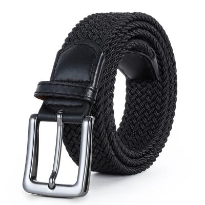 China Leisure 2021 the latest metal buckle belts suitable for man tall jeans woven belts for sale