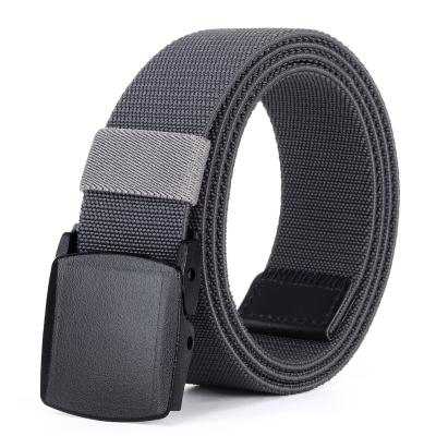 China Nylon Prevent Metal Allergy Military Elastic Nylon Belts, Men Adjustable Plastic Wild Belts Survival Buckle Free Shipping for sale