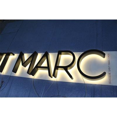 China Professional Manufacturer Customized Letter Sign Indoor and Outdoor Decoration Background Wall LED Back Light Store Metal Shop for sale