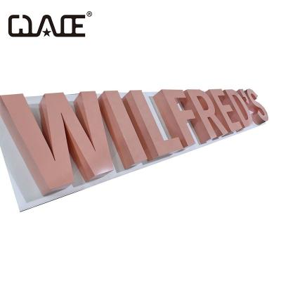 China Indoor And Outdoor Decoration Metal 3d Signs Signs Outdoor Stainless Steel Large Letters for sale