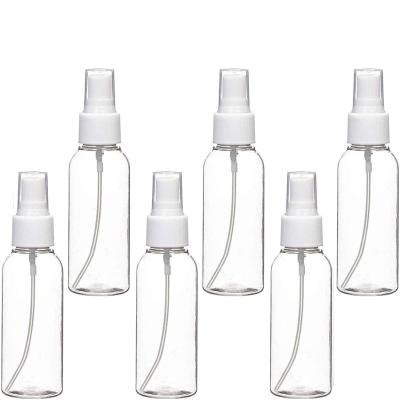 China 50ml Waterproof Custom Plastic Clear Mist Sprayer Bottles Small Black Cosmetic Spray Bottle For Cosmetic Skin Packaging for sale