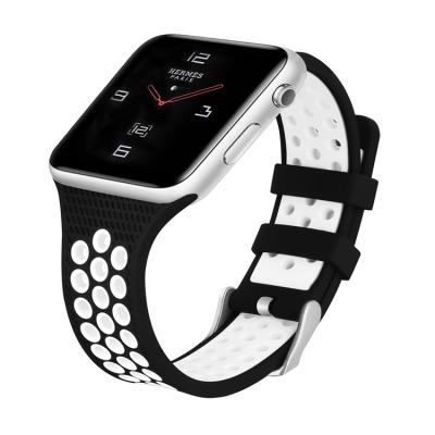 China Rubber Sport Silicone Rubber Watch Strap For Apple Watch Series 3 42mm Silicone Watch Band for sale