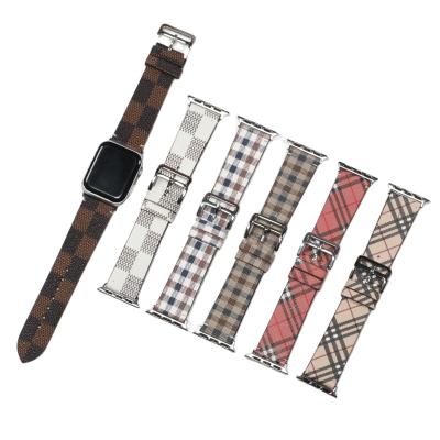 China Genuine Leather Watchbands Leather Bands For Apple Watch 38MM Leather Strap 44MM for sale