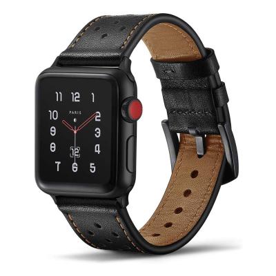 China Luxury Vintage Leather Strap Men's Leather Watch Band For Apple, Leather Watchband For Iwatch 38mm 40mm 42mm 44mm for sale