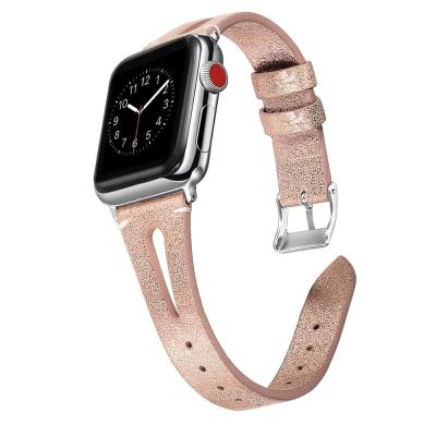 China Water Resistant Leather Watch Strap Band For Apple iWatch Women's Men's Sports Cool Strap Replacement Wristband for sale