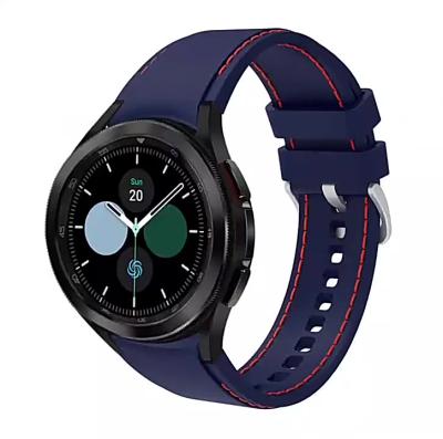 China Dual Color Silicone Rubber Watch Band For Samsung Galaxy Watch4 44mm Classic 42mm 46mm Watch 4 40mm for sale