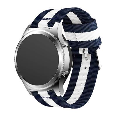 China Custom Vintage Fabric Sports NATO Canvas Nylon Watchband For Samsung Gear s3 Smart Watch Band for sale