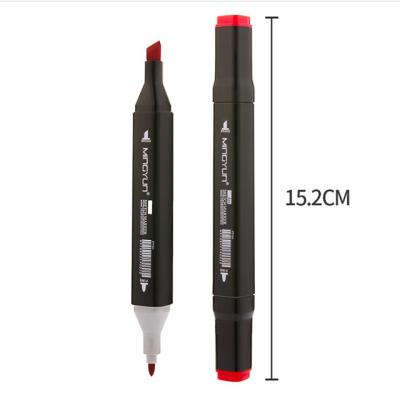 China Hot Sales 48 Color Double Tip Marker Pen Watercolor Brush Black Color Highlighter Bar Drawing Marker Pen for sale