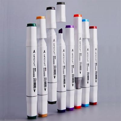 China Drawing 60 color double tip marker pen watercolor brush whit color highlighter bar marker pen hot sales for sale