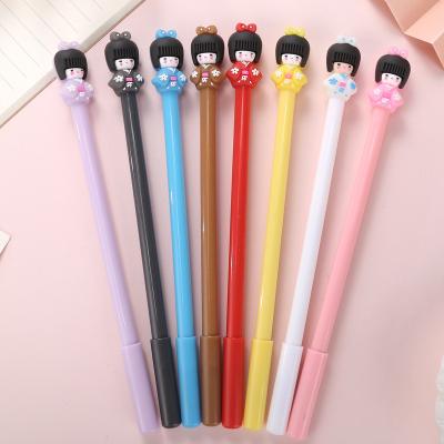 China New Normal Elegant Custom Logo Gift Korean Kawaii Charm Cute Gel Pens In Blue Ink For Kids for sale