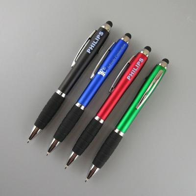 China Pen Premium Cheap Stationery Business Promotional Lighted Tip Logo Touch Screen LED Laser Ball Pen for sale