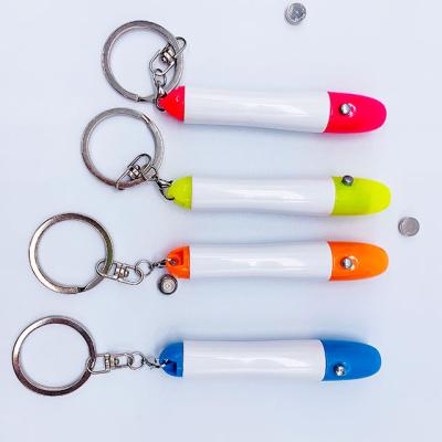 China Pen Trend 2020 Mini Promotional Gift Torch Key Chain Pen Plastic Multifunctional Laser UV Pen for sale