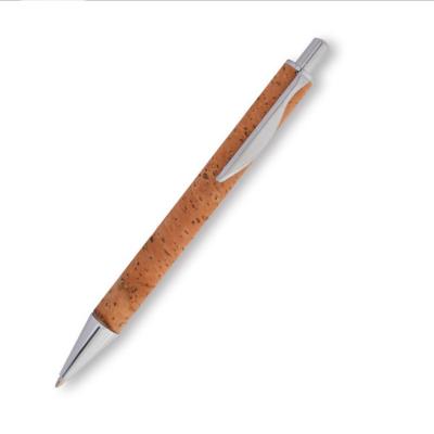 China office & School Pen Eco 0.7 Piece Refill Metal Reused Cork Pens with Custom Ballpoint Logo for sale