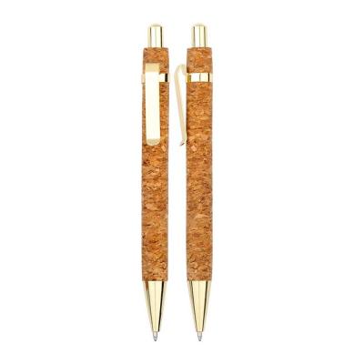 China Cheap Promotion Cork Pen Cork Pen Eco-friendly Wholesale Office Stationery Ballpoint Pen Cork Pen for sale