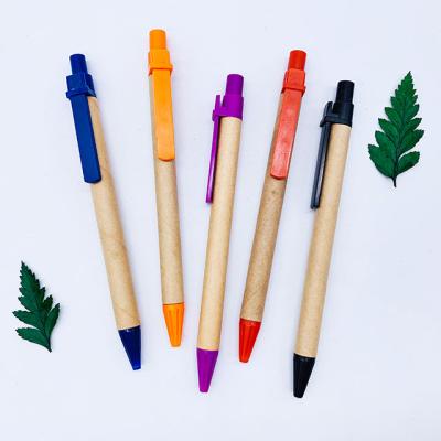 China Hot-selling promotional pen paper tube material ballpoint pen,cheap environmental protection material degradable pen for sale