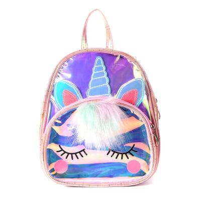 China Unicorn Backpack Teenage laser unicorn transparent TPU backpack princessFantasy Environmentally friendly bag for sale