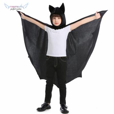 China Polyester Kids Costume Halloween Cosplay Clothes Bat Vampire Cloak for sale