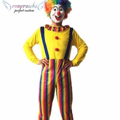 China Adult male clothing show cosplay Halloween clown clown overalls funny masquerade costume cosplay for sale