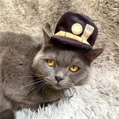 China Viable Anime JoJo's Adventure Kujo Jotaro 3 Generations Bizarre Pet Costume Clothes Cosplay Dress Up Hat for sale