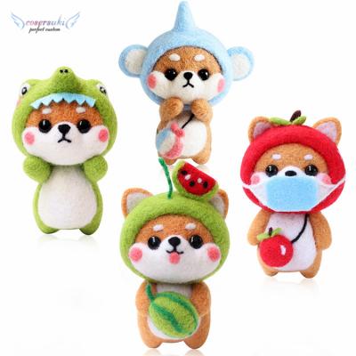 China China DIY Gifts Shiba Inu Handmade Pendant Pack and Crafts Decoration Doll Wool Materials for sale