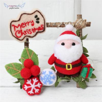 China China DIY Gifts Package Handmade Snowflake White Bear Pendant Fawn and Crafts Halloween Christmas Decoration Doll Wool Materials for sale