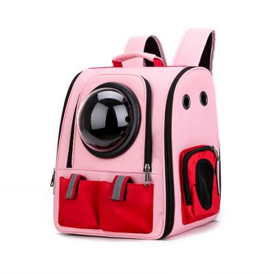 China Large Sustainable Breathable Double Shoulder Cat Dog Backpack Pet Outdoor Carrier for sale