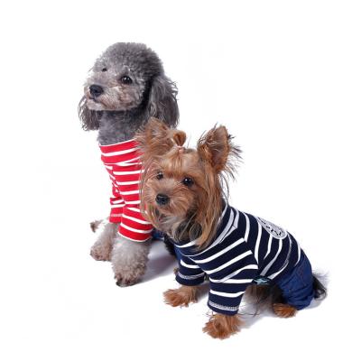 China 2021 Viable Wholesale Cheap 100% Cotton Four Legged Dog Clothes Small Dog Summer Clothes for sale