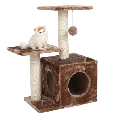 China Meeno Plush Cat Climbing Tree Small Pet House Sustainable Cat Tree Furniture for sale