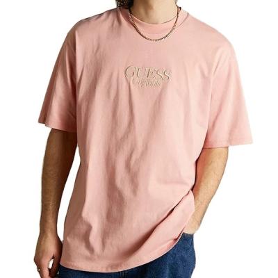 China Anti-pilling 2022 New 230Gsm Cotton Men's Tee Washed Vintage 220Gsm 210 Gsm Pima T-shirt Fabric Extended Neck 100% Men's T-Shirt for sale