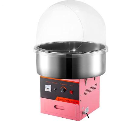 China Modern Commercial Cotton Candy Machine with Cover Electric Floss Maker with Stainless Steel Bowl Sugar Scoop and Large Storage Drawer for sale