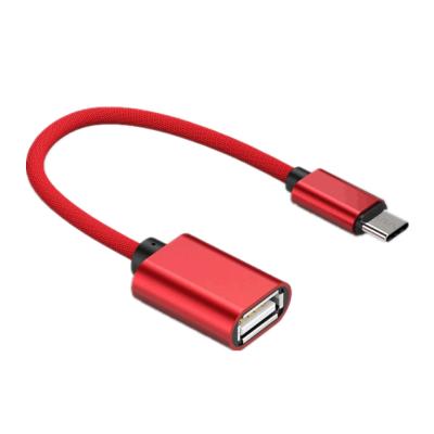 China Female MP3/MP4 Player USB Adapter Type C to USB OTG Data Cable Adapter Mini Charging Data Cable Adapter for sale