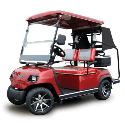 China Comfortable Leather Seat Legal Driving 48V Battery Operated 2 Passengers Electric Golf Cart (LT-A2) 2380*1200*1850mm for sale