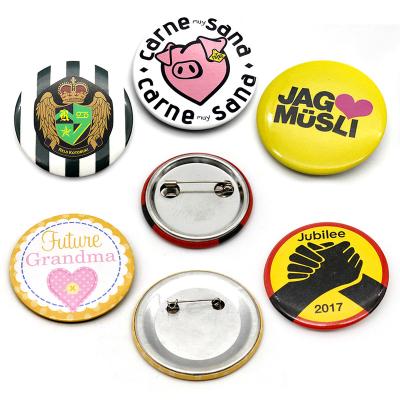 China Magnetic Pin Maker Simple Promotional Reflective 44mm Sublimation Printing Matching Metal Blank Logo Badge Pin Custom Button For Outdoor for sale