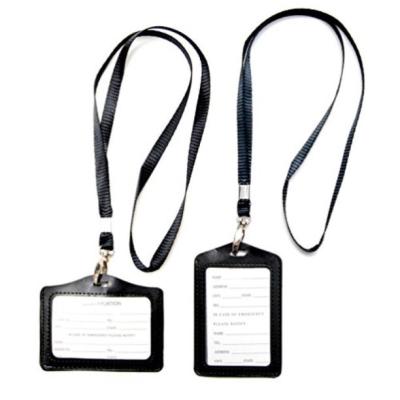 China Cheap high quality no minimum plain white custom polyester logo printing black id badge lanyard for staff for sale