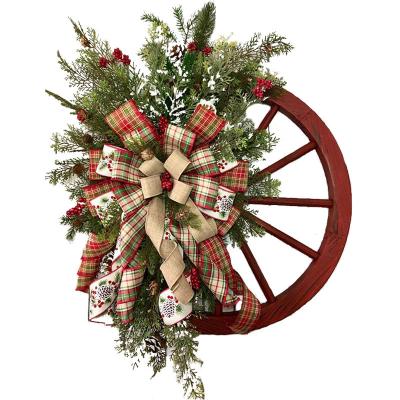 China Pine Garland For Party Decor of Front Door Ornament Wall Artificial of Merry Christmas of Christamas Front Door Decoration Christmas Wreath for sale