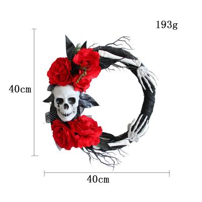 China Wholesale Plastic Fabric Plastic Halloween Ghost Hand Garland Skeleton Red Pink Rose Festival Party Venue Props Vine Decorative Circle for sale