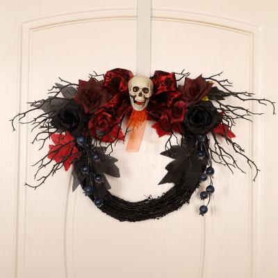 China Plastic Atmosphere Festival Deadwood Ghost Garland Halloween Factory Wholesale Cloth Decorative Hanging Garland for sale