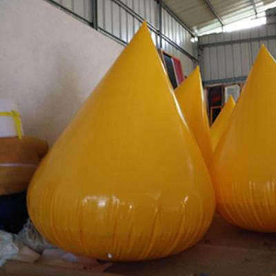 China 0.6 PVC Mesh Fabrics Advertising Water Buoy Floating Conical PVC Water Drop Buoy Buoy for sale