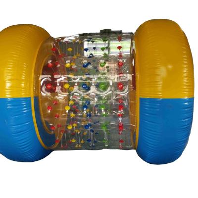 China Sports Inflatable Zorb Water Roller Toy Customized TPU Water Walking Inflatable Floating Floating Roller Ball For Adults for sale