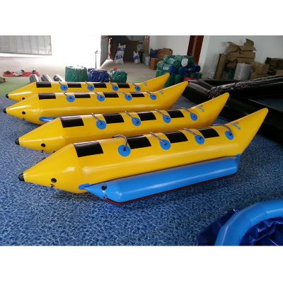 China Hot selling 8 seater PVC water banana double row banana boat PVC inflatable banana boat factory direct sales. for sale