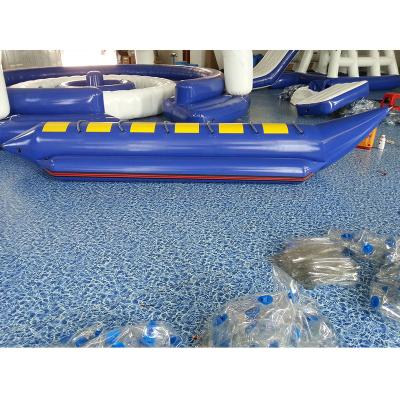 China Factory direct wholesale inflatable banana boat water PVC banana boat inflatable blue banana boat 6. for sale