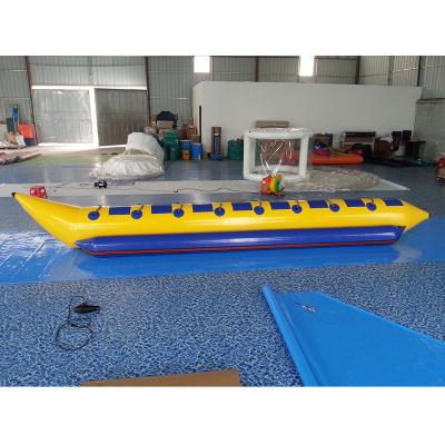 China Factory direct PVC banana boat inflatable banana boat 8 seater inflatable water sports tug. for sale