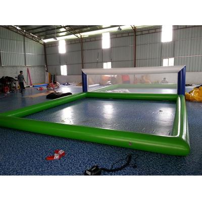 China PVC Inflatable Volleyball Court Water Volleyball With Pool Inflatable Water Games for sale