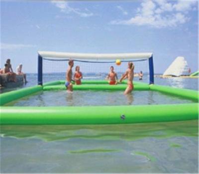 China PVC large pool inflatable volleyball field/inflatable water volleyball court/inflatable tennis court for sport games for sale