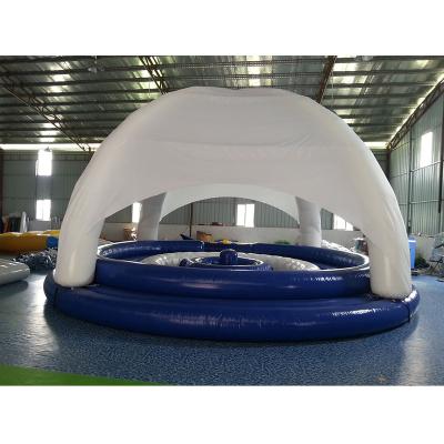 China PVC Customized Movable Offshore Floating Bar, Inflatable Bar Deck Tent, PVC Inflatable Wine Deck Offshore. for sale