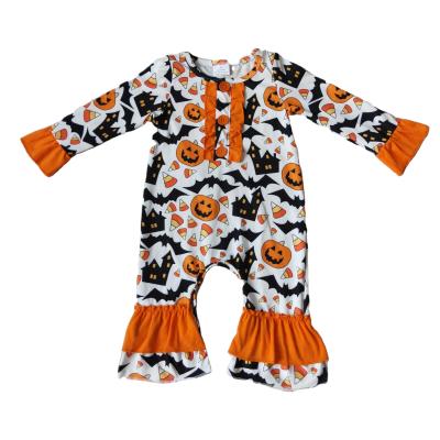 China Cozy baby clothes no moq RTS baby spring summer boutique wholesale infant clothing ruffle bubble floral rompers kids clothing for sale