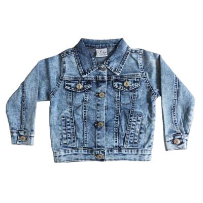 China Formal Light Blue Denim Jacket High Quality Autumn Kids Clothing for sale