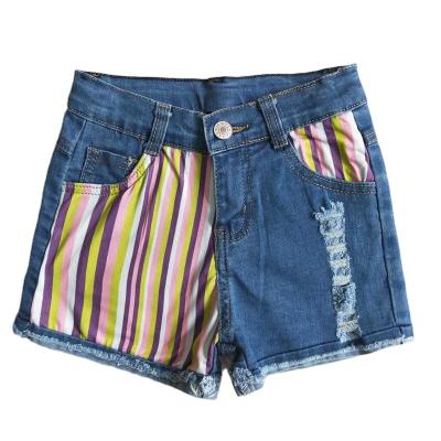 China Straight In The Summer New Design Boutique New Design Infant Toddler Wear Stripe Shorts &Pants Short Denim Sport Pants for sale